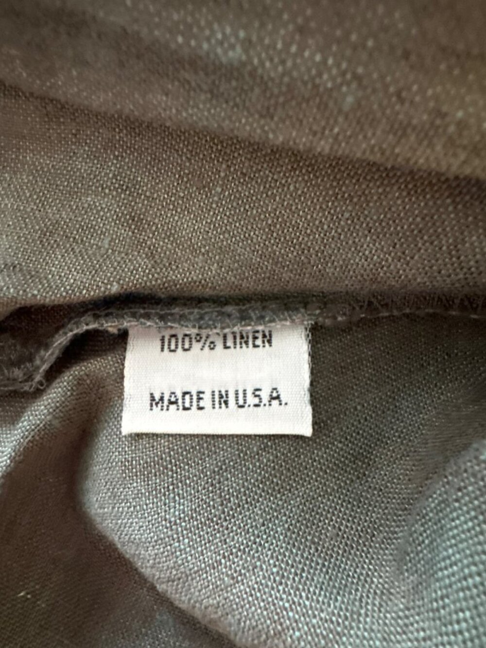 Bryn Walker Sleeveless Linen Button Front Top Small Olive Green USA Lagenlook - Picture 6 of 6